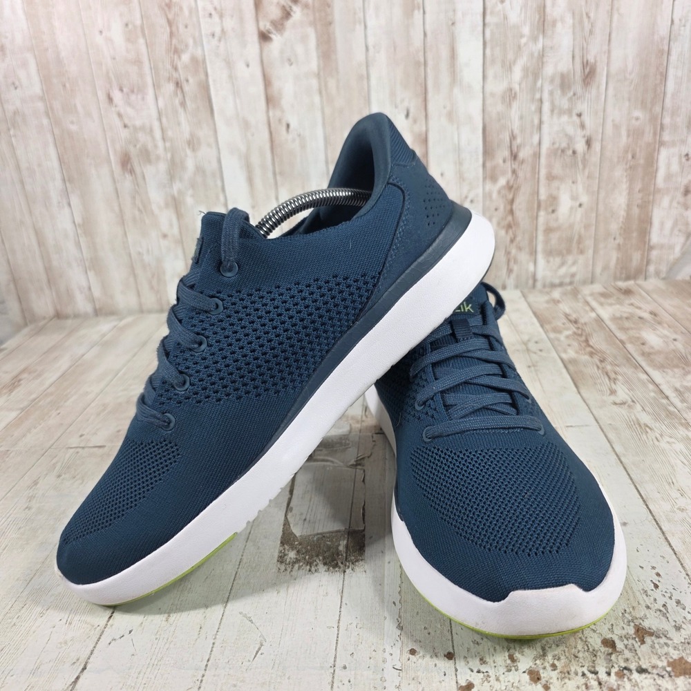 Kizik Lima Atlantic Blue Hands-Free Slip On Knit Sneakers Mens 11.5 - Picture 8 of 8